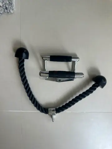 Triceps Rope and Double D Row Handle Gym Cable Attachments