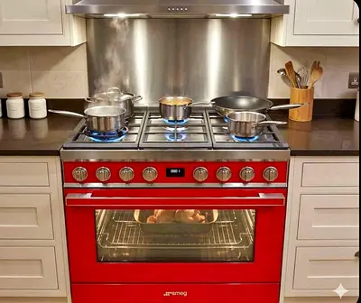 Smeg 6Burner Gas Cooker with Electric Oven Dual fuel 90x60cm CPF9GMR