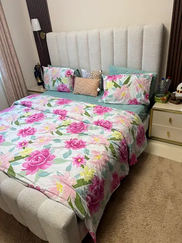 Premium Brand New King Size Bed Set With Side Tables , New Mattress and Chest Of Drawers
