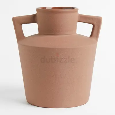 HM Large Terracotta Decorative Vase with Dual Handles
