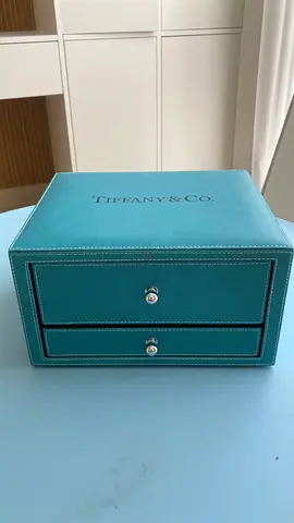 Tiffany  Co. Two-Drawer Jewelry Box in Signature Blue