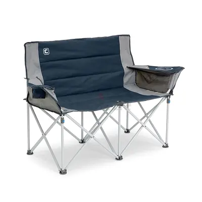 CORE Oversized Double Camping Chair with Cup Holders Storage Pockets
