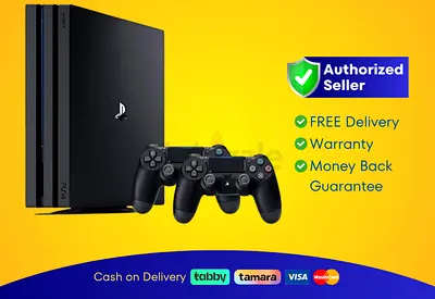 Sony PlayStation 4 - Pro - Black - 1TB with 2 Controller | Brand New | Warranty | FREE Delivery
