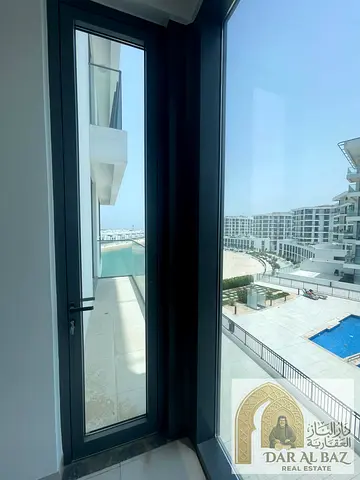 Two bedrooms and a living room for annual rent in Al Hamriya, Ajmal Makan project - Sharjah | Balcony with sea view | Fully furnished | Built-in wardr
