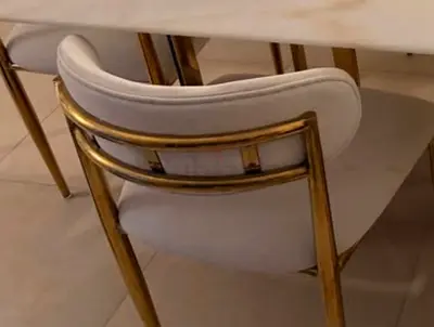 6 white dining table chairs velvet