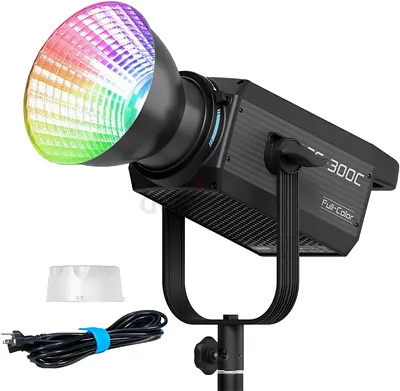 NANLITE FS-300C RGB Continuous Video Light,2500K to 7500K Color Temperature,34,200 lux @1m (with Ref