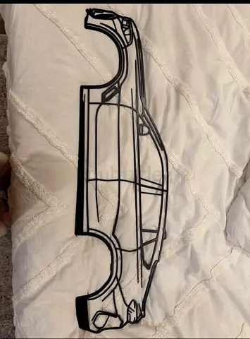 BMW X6 Metal Wall Art - Car Silhouette Outline (Black) - Good Condition