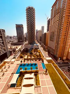 Fully Furnished Studio | High Floor | Stunning Pool View