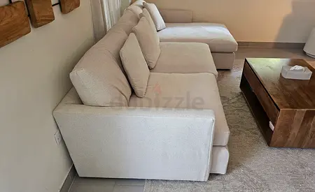 L shape crate and barrel sofa