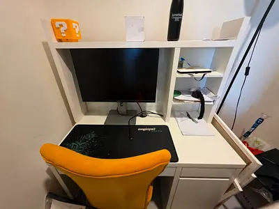 White office table