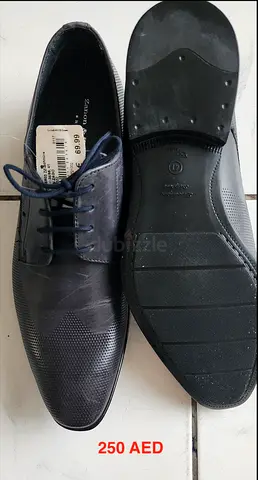 Mens Navy Leather Shoes from Zanon Zago - Size 41, NEW