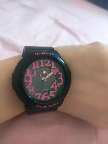 Casio Baby-G womens pink  black shock resistant watch - good condition