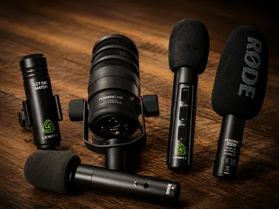 Set of Rode  Lewitt Shotgun and Handheld Microphones - Good Condition