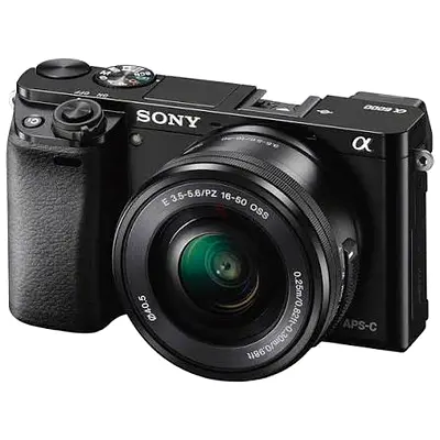 Sony mirrorless camera sony A6000 - compact interchangeable lens body (slightly used)