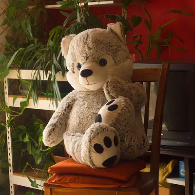 Giant Gray Wolf plush