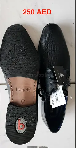 Bugatti men’s black leather formal shoes - size 42, new with tags
