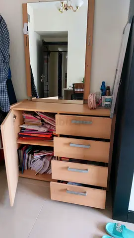 Dressing table with Mirror, cupboard and drawers for immediate sale