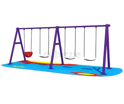 Kids Adventure Range 4 Swings - 2.5M - Assorted