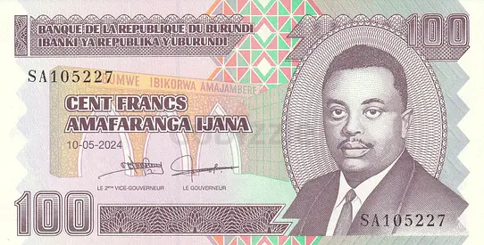 BURUNDI 100 FRANCS BANKNOTE 2024