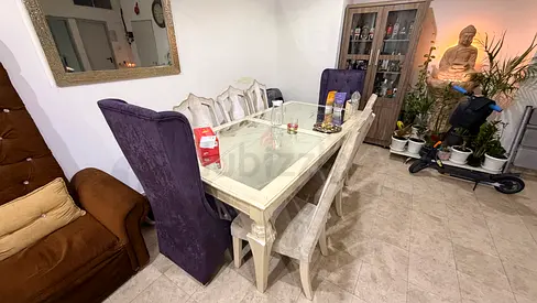 8 setter big white dining table