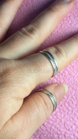 White gold 585 Couple Rings with diamonds (17, 19)