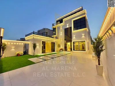 Luxury Villa in Al Rawda – Freehold, Two Floors and Roof, Includes Electricity, Water, and Air Conditioning, Prime Location and High-End Finishing, Di