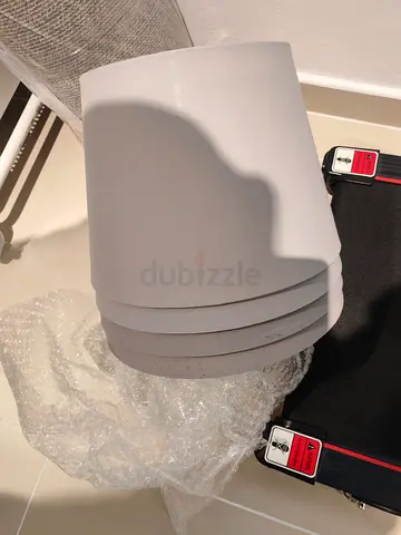 Set of 4 Light Grey Lamp Shades