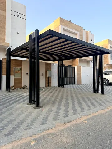Modern metal carport pergola - sturdy freestanding car shade