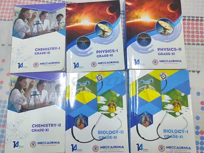 Set of Grade XI Science Guide textbooks,Physic,Chemistry, Biology) - Meccademia.