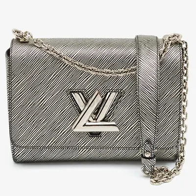 Louis Vuitton Twist MM Metallic Grey Epi Leather Bag