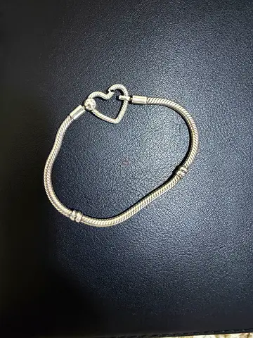 ✨ Original Pandora Moments Heart Clasp Bracelet with 2 Charms ✨