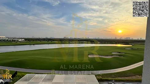 3-bedroom apartment with full golf and lake view in Al Zorah, super deluxe finishes, 3 balconies with stunning views, prime location, competitive pric