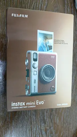 FUJIFILM INSTAX MINI EVO HYBRID INSTANT CAMERA BROWN