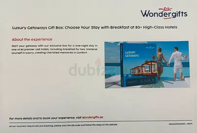 Wondergifts hotel gift