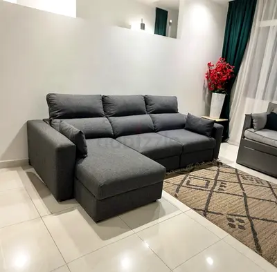 IKEA Esklstuna L Shape Sofa Bed Dark Gray