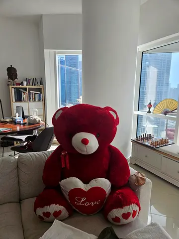 Big red teddy bear