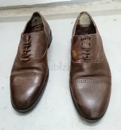 Brown Inci leather mens dress shoes - used, size 40