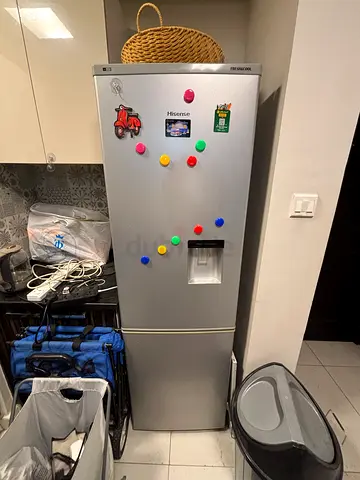 Silver Hisense Refrigerator with Freezer - Good Working Condition