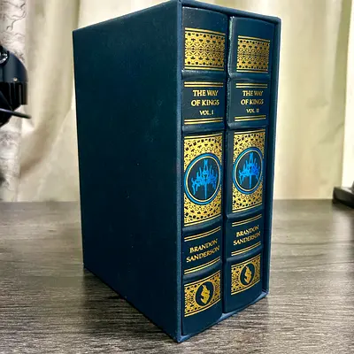 The Way of Kings - Book Set by Brandon Sanderson (Vol. I II) 10th Anniversary Leatherbound