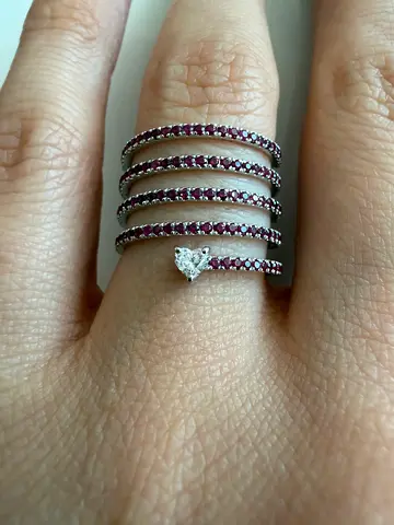 Natural Diamond Ruby Ring