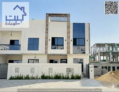 Townhouse for sale in Al Helio 2_Ajman (2 Floors + Roof) prime location on Sheikh MBZ Rd. Price includes registration & transfer fees. Freehold