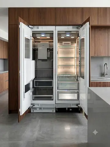 Gaggenau latest model series 400 separate fridge and freezer set 60cm with water depanser built-in