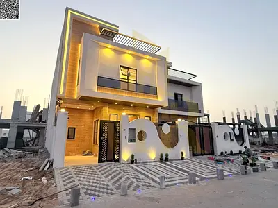 🔥 Luxury townhouse villa for sale in Al-Haliyo 2 on Azha Roundabout | Elegant stone facade | 4 master bedrooms | Modern design with double-height cei