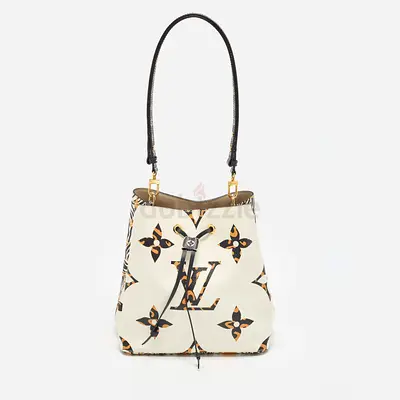 Louis Vuitton NeoNoe Ivory Jungle Monogram Giant Canvas Bucket Bag