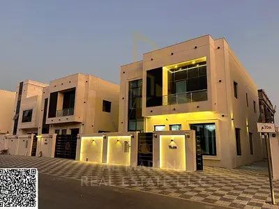 Luxury villa for sale in Al Helio 2 – Ajman | 3,014 sq ft | 5 master bedrooms | Master majlis and living room | Modern design and high-end finishes |