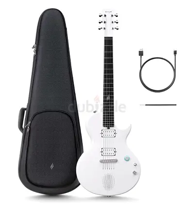 Used Enya Nova Go Sonic Electric Guitar + Gig Bag Cable - White
