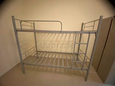Metal Bunk Bed Frame - Silver, Double Decker, Good Condition