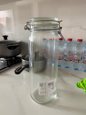 Glass Airtight Storage Jar with Clamp Lid - Large