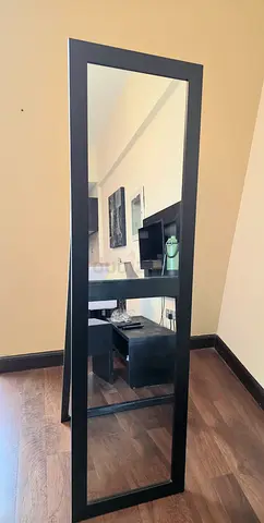 Full-length Free-standing Mirror with Black Frame