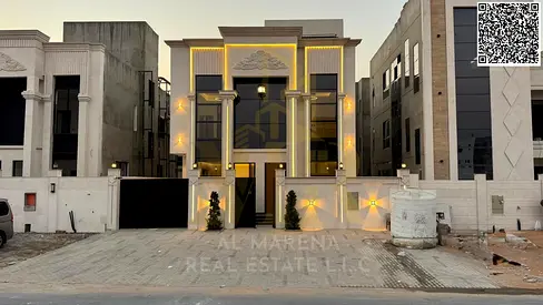 Luxury villa for sale in Al Helio 2 | 3014 sq ft | Two floors + roof terrace | 5 master bedrooms | Majlis and living room with washrooms | Modern kitc
